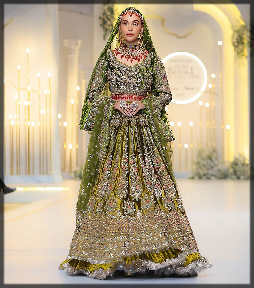 Guriya Rani bridal attires in green