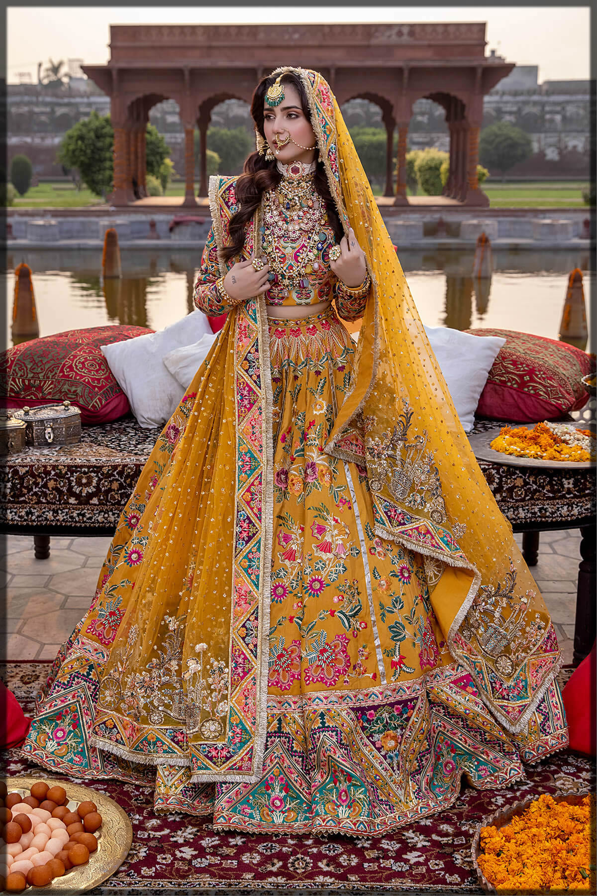 yellow mehndi day dress